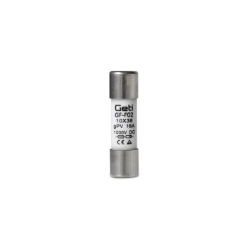 Fuse GETI GF-F02 for photovoltaic systems 16A/1000V DC
