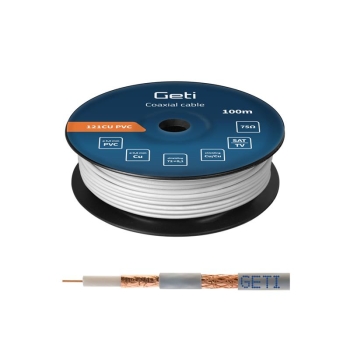 Coaxial cable GETI 121CU PVC (100m reel)