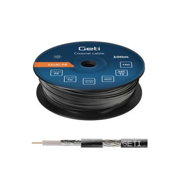 Coaxial cable GETI 121AL PE - outdoor (100m reel)