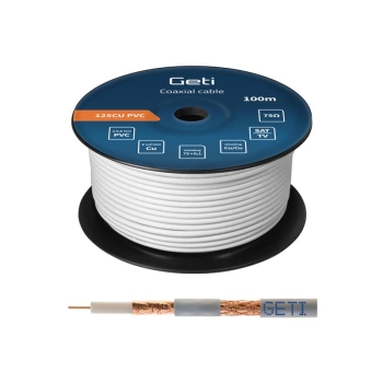 Coaxial cable GETI 125CU PVC (100m reel)