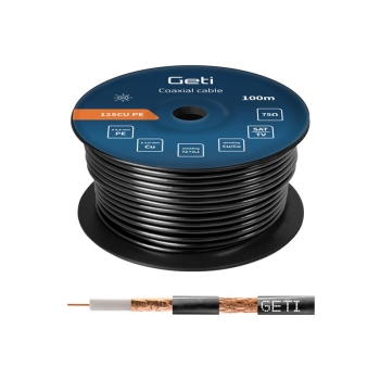 Coaxial cable GETI 125CU PE - outdoor (100m reel)