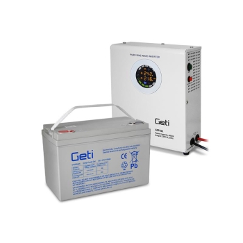 Backup power GETI GEP501 sinus 500W wallmout + baterie 100Ah