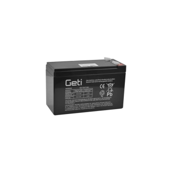 Sealed lead acid battery 12V 7.5Ah GETI (connector 6,35 mm)