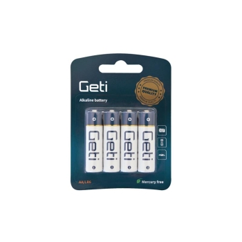 Battery AA (LR6) alkaline GETI 1.5V Blister (4 pieces)