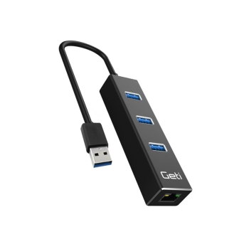 USB hub GETI GUH3AE 3x USB-A 3.0 + 1x Ethernet