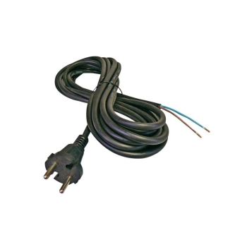 Power cord rubber 2x1,0mm2 3m black  GETI