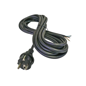 Power cord rubber 3x1,0mm2 5m black  GETI
